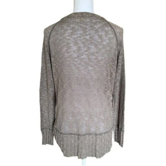 Ripcurl Lightweight Sweater Size Small Long Sleeve Semi Sheer Grays with Brown - Picture 2 of 11